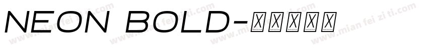 Neon Bold字体转换
